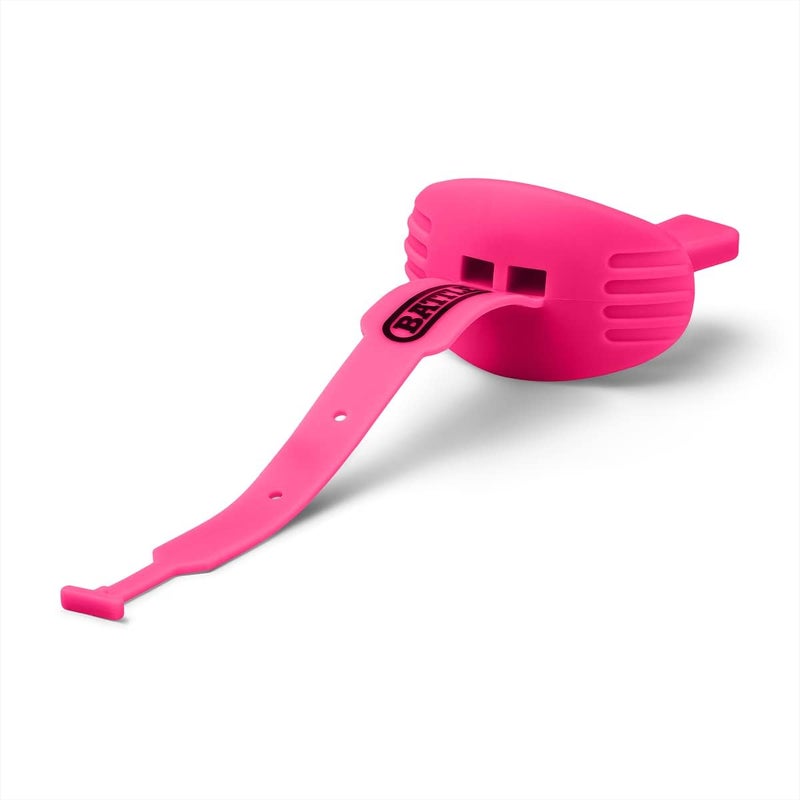 Battle Sports Speed Football Mouthguard with Strap - Oxygen Football Mouthguard Superior Airflow & Better Performance, Maximum Breathability - Neon Pink - Image 2